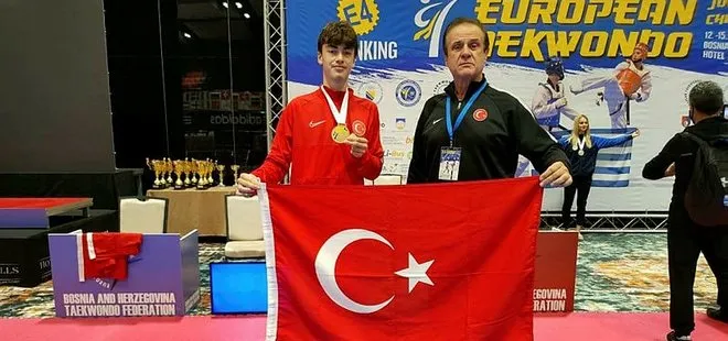 Milli tekvandocu Yiğithan Kılıç Avrupa Şampiyonu oldu