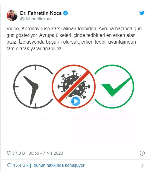 Sağlık Bakanı Fahrettin Koca'dan yeni koronavirüs açıklaması: Avrupa ülkeleri içinde tedbirleri en erken alan biziz - 1