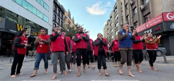 İzmir Büyükşehir Belediyesi işçilerinden eylem: Sadaka değil hakkımızı istiyoruz