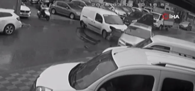 Ataşehir’de yaşanan kazalar kamerada