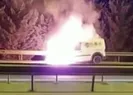 Minibüs alev topuna döndü