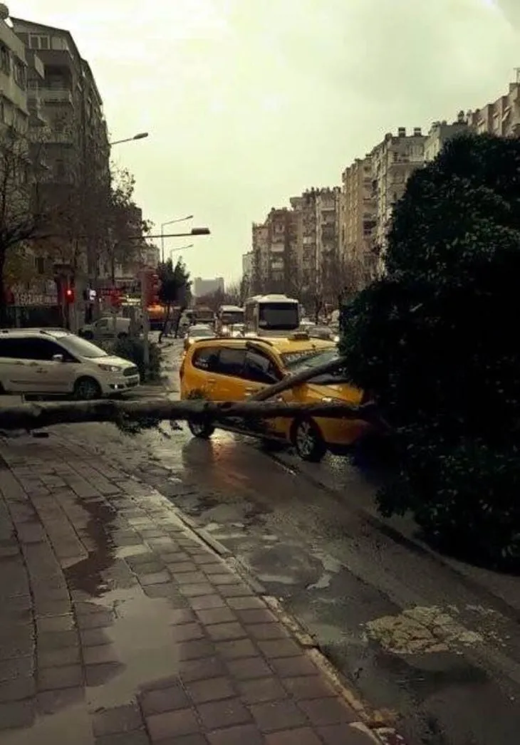 Antalya'yı fırtına yıktı geçti! Uçaklar inemedi, ağaçlar devrildi, araçlar mahsur kaldı
