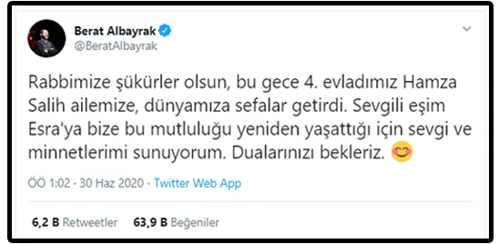AK Parti'den Hazine ve Maliye Bakanı Berat Albayrak'a yönelik alçak paylaşıma sert tepki: Yargı önünde hesap verecek - 1
