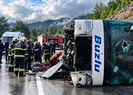 Yolcu otobüsü devrildi