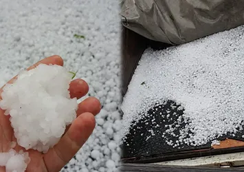 Kocaeli'de mayıs ayı ortasında şiddetli dolu yağışı!