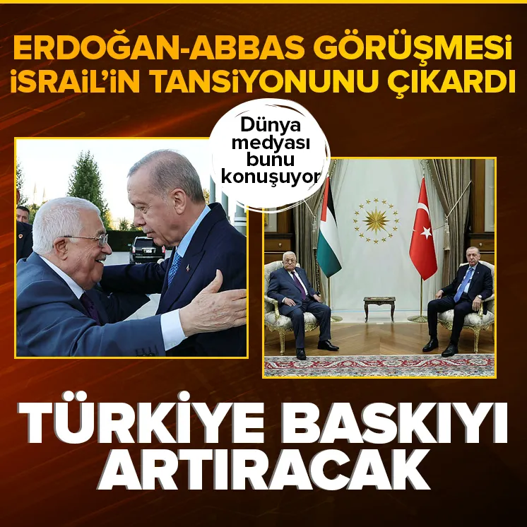 Erdoğan ve Abbas görüşmesi dünya medyasında!