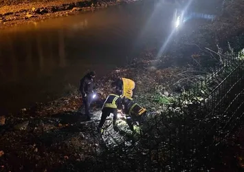 Dereye düşen şahsı ekipler kurtardı