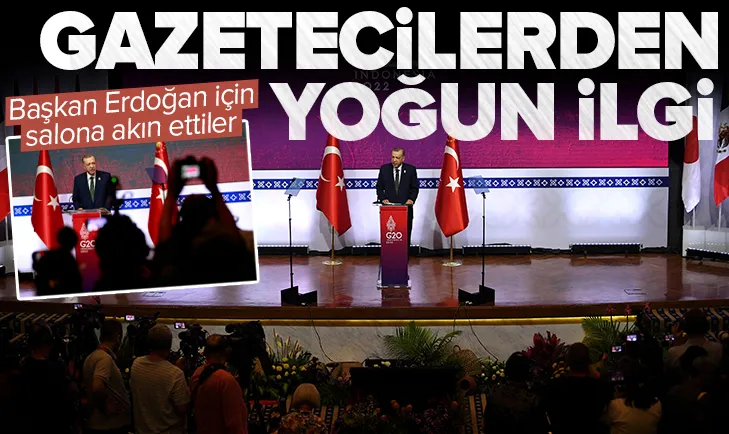 Gazetecilerden Başkan Erdoğan’a ilgi!