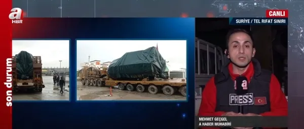 Türkiye’den 5. Suriye kara harekatı için askeri sevkiyat! A Haber fotoğrafladı