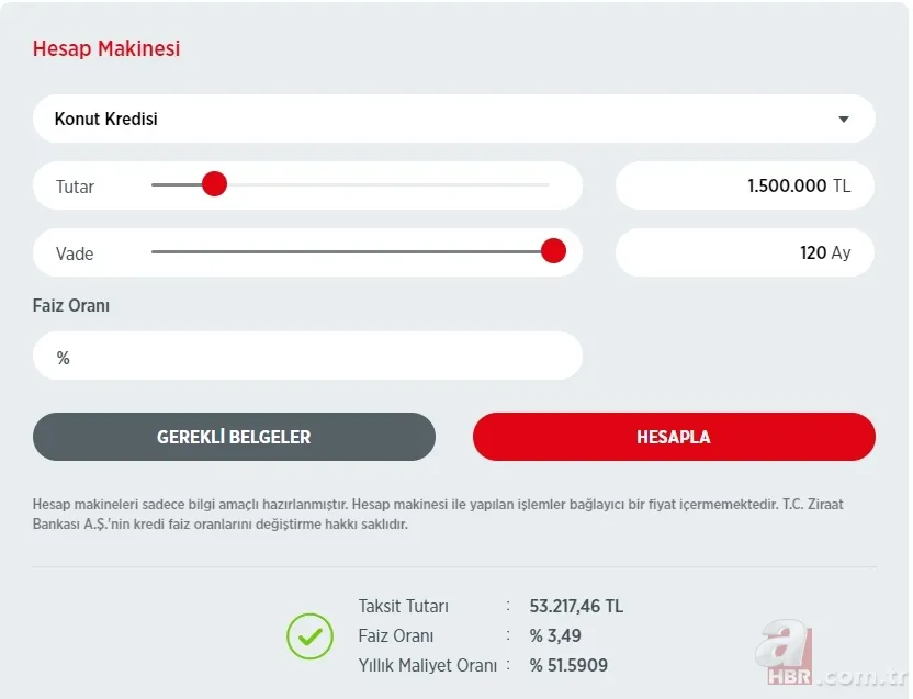 10.643 TL taksitle konut kredisi hesaplandı! Ziraat Bankası tabloyu oluşturdu: Tam 1.5 milyon liralık... 5
