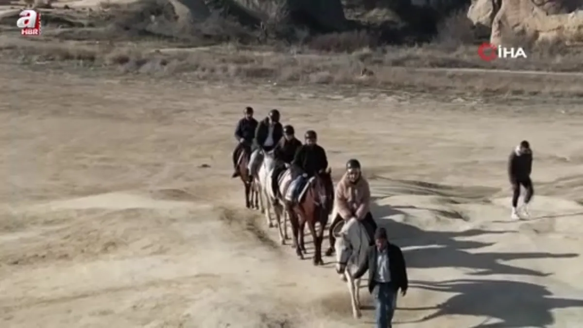 Kapadokya'da at turlarına ilgi artıyor