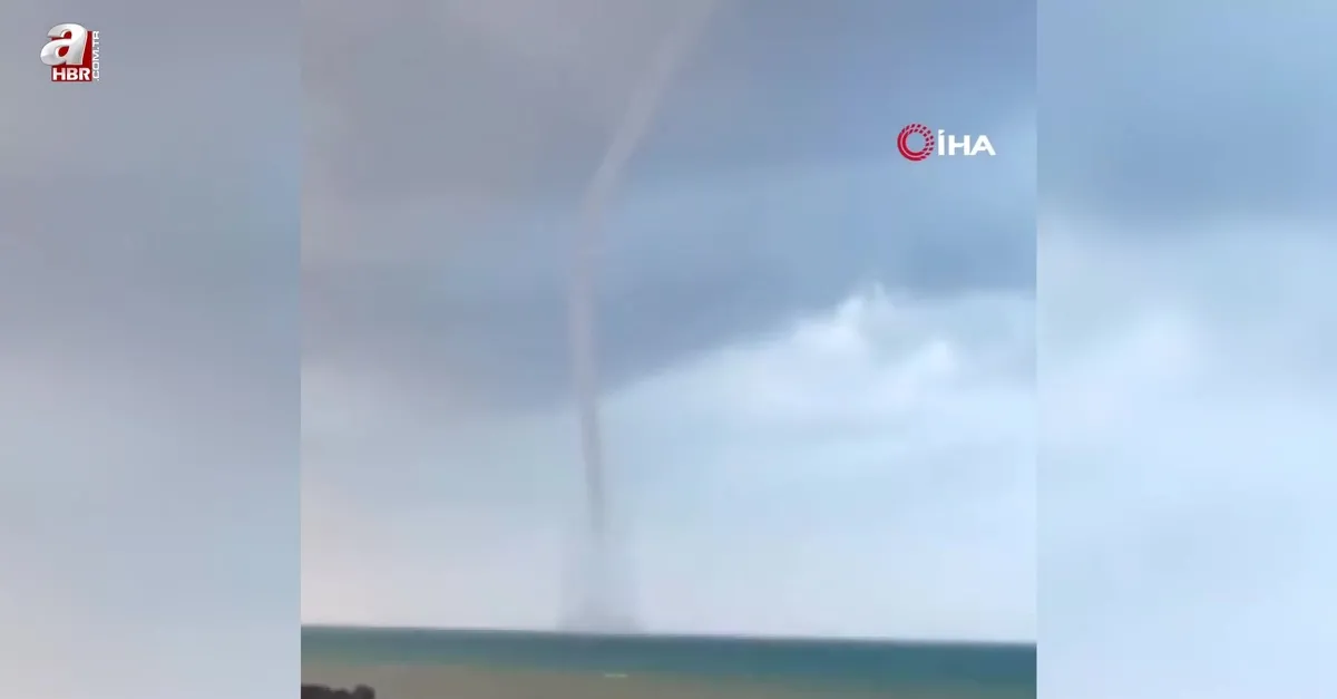 İskenderun Körfezi’nde oluşan hortum kamerada