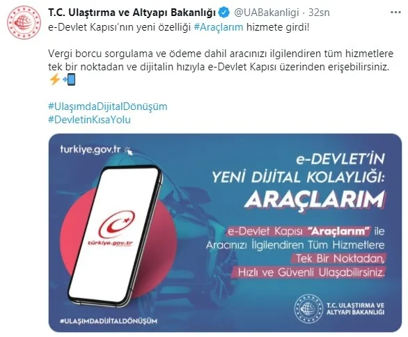 Araç sahipleri dikkat! e-Devlet’e yeni özellik geldi