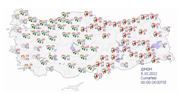 Son dakika! Meteoroloji hava durumu! Çok sayıda ile uyarı: İstanbul Ankara İzmir... | 5-9 EKİM HAVA NASIL OLACAK? - 6