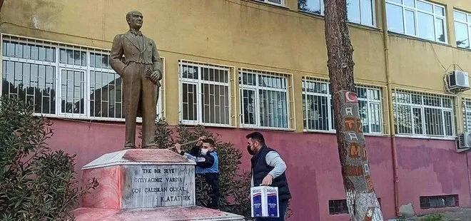 Tekirdağ’da Atatürk büstüne saldıran zanlı yakalandı!