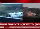 Son dakika: İstanbul Sabiha Gökçen Havalimanında Pegasusa ait uçak pistten çıktı! İlk görüntüler |Video