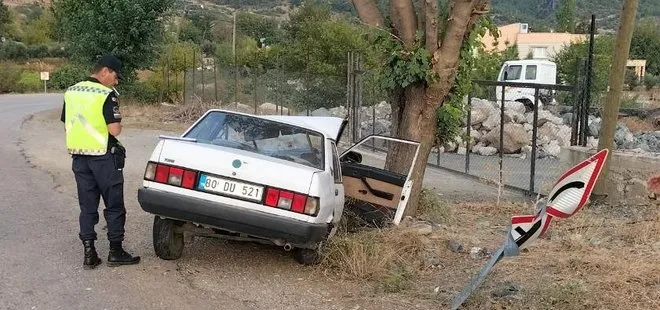 Osmaniye’de ağaca çarpan araçtaki evli çift yaralandı
