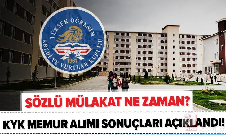 sonuc.gsb.gov.tr: KYK memur alımı sonuçları sorgulama! 2021 KYK 500 yurt yönetim memuru alımı mülakat ne zaman? 1