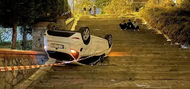 İstanbul Ümraniye’de otomobil sürücüsü navigasyonun kurbanı oldu! Merdivenli sokağa dalınca...