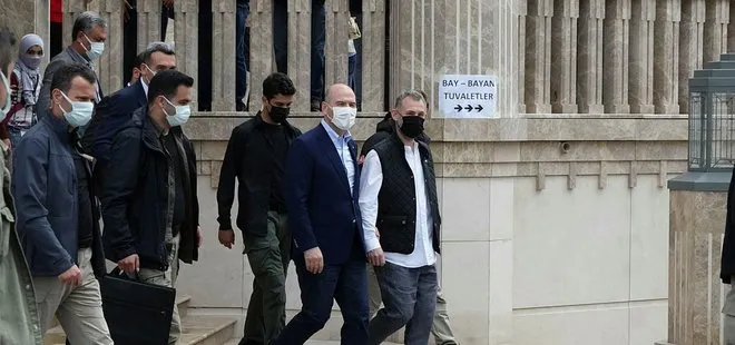 İçişleri Bakanı Süleyman Soylu Taksim Camii’ni ziyaret etti
