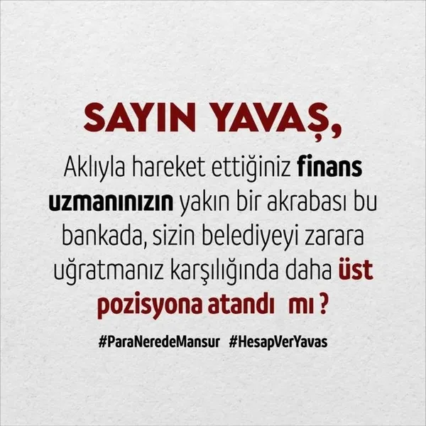 CHP’li Mansur Yavaş ABB’nin kasasını boşalttı! Para nerede hesap ver!