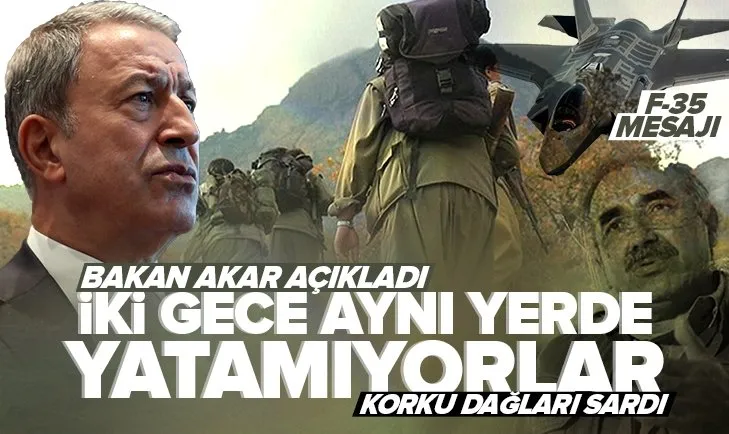 Son dakika: Milli Savunma Bakanı Hulusi Akar’dan F-35 açıklaması! Terörle mücadele mesajı: İki gece aynı yerde yatamıyorlar