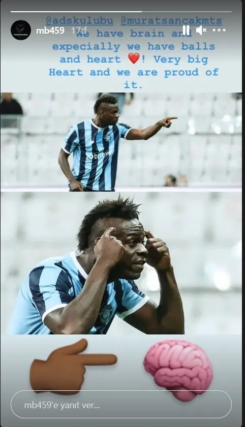 Beşiktaş - Adana Demirspor maçına damga vuran an! Balotelli Sergen Yalçın’ın yıllar önce beyinsiz söylemini unutmadı! İşte o hareket...