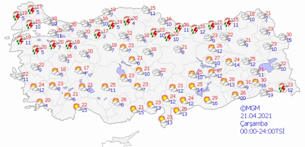 1618676452365.png Meteoroloji'den son dakika uyarısı! Bu illerde yaşayanlar dikkat! Bu gece yarısı başlayacak... İstanbul Ankara İzmir hava durumu - 12