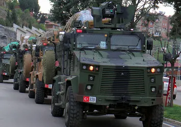 Suriye sınırına askeri sevkiyat