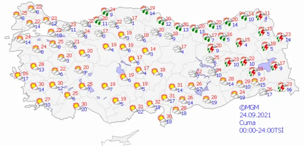 1632081455465.png Meteoroloji'den çok sayıda ile gece yarısı son dakika sağanak yağış ve fırtına uyarısı! İstanbul Ankara İzmir'de bu hafta hava durumu nasıl olacak? - 5