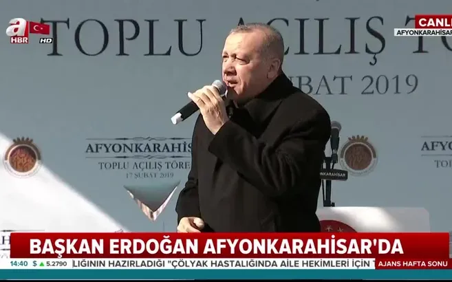 Başkan Erdoğan Afyonkarahisar'da konuştu