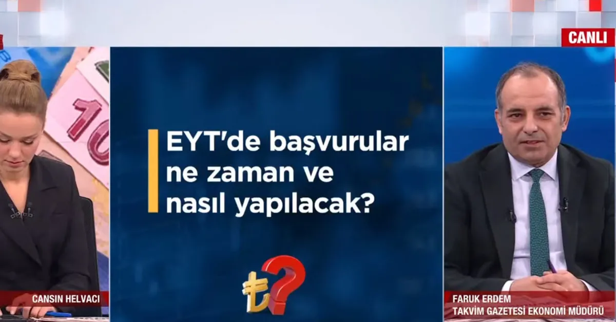 İşte EYT'liler için YOL HARİTASI! Başvuru ne zaman? İlk maaş ne zaman yatacak? Prim günü tablosu nasıl hesaplanır? A Haber'de yanıtladı