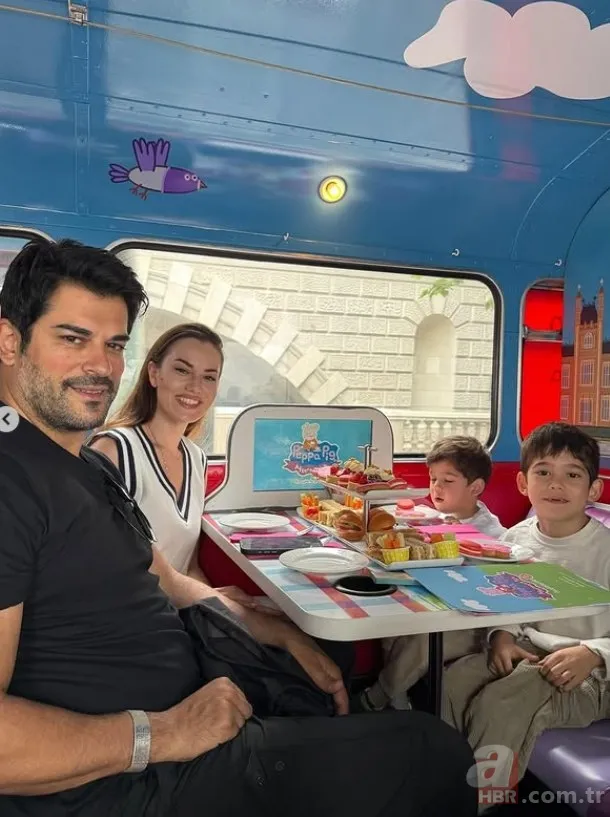 Yeni imajı dikkat çekti! Burak Özçivit'ten Londra'da aile pozları 6