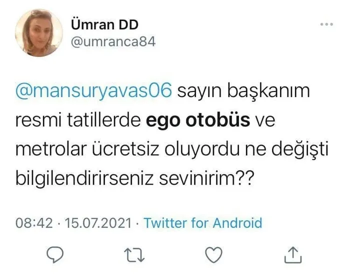Ankara Büyükşehir Belediyesinden (ABB) tepki toplayan 15 Temmuz kararı! Toplu ulaşımı ücretsiz yapmadı - 6