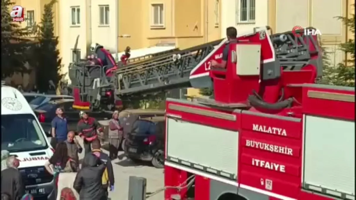 Malatya’da 7 katlı binada yangın paniği