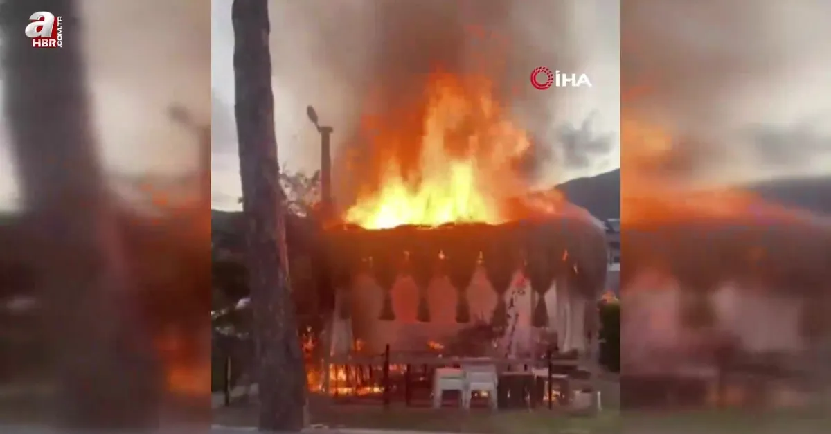 Balıkesir Erdek'te otelde yangın