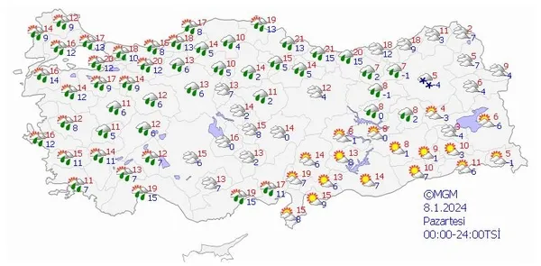 HAVA DURUMU | Yeni yağış dalgası geliyor! Meteoroloji haritayı yayınladı tarih verdi | 4-8 Ocak 2024 - 14