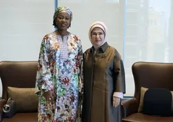 Emine Erdoğan'dan Türkevi'nde anlamlı kabul! Sierra Leone Cumhurbaşkanı'nın eşi Fatima Maada Bio ile bir araya geldi