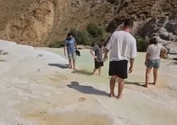 Manzarasıyla büyülüyor! Pamukkale'yi aratmıyor