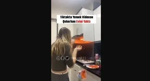 TikTok videosu çekeyim derken evini yaktı! Korku dolu anlar kamerada - 2