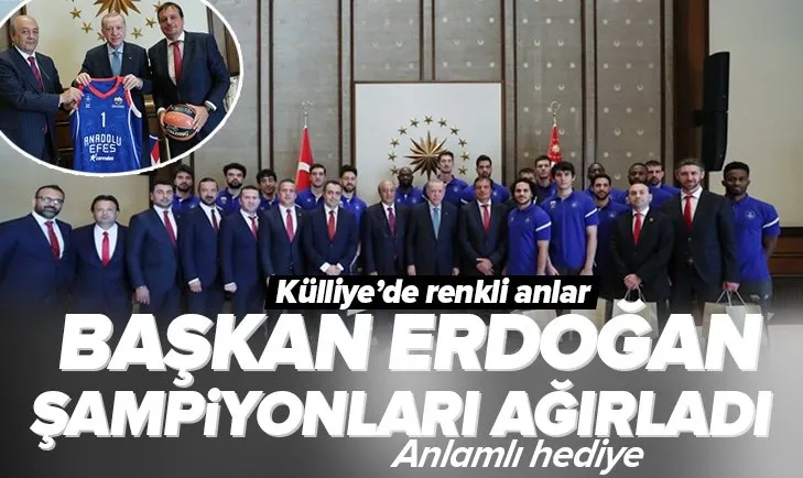 Başkan Erdoğan, THY Avrupa Ligi şampiyonu Anadolu Efes takımını kabul etti