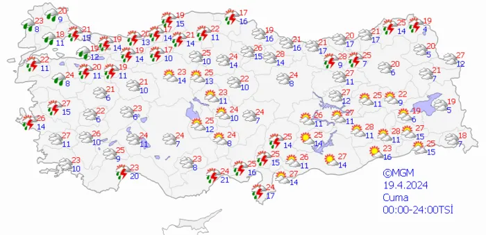1713110046481.png Çok sayıda ile sağanak yağış geliyor! Meteoroloji gün vererek uyardı! İşte İstanbul Ankara İzmir hava durumu... - 8