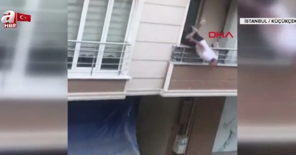 Halkalı'da akrabalarıyla tartışan kişi balkonundan böyle düştü