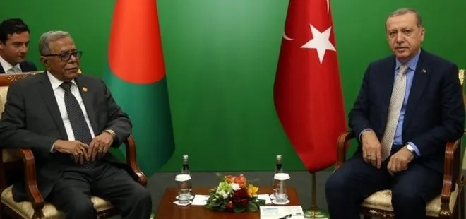Erdoğan, Bangladeş Cumhurbaşkanı ile görüştü!
