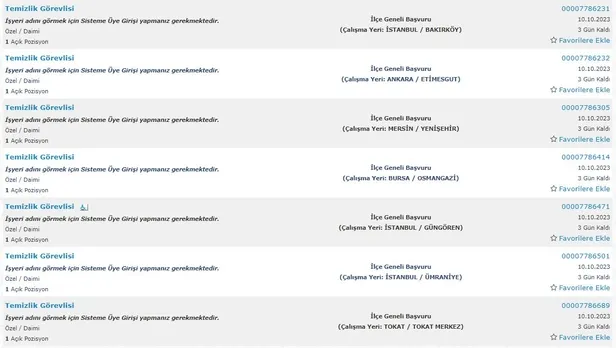 KPSS puan şartı yok! En az ilkokul mezunu 4.832 temizlik görevlisi alınacak | İŞKUR Ekim ayı ilanları