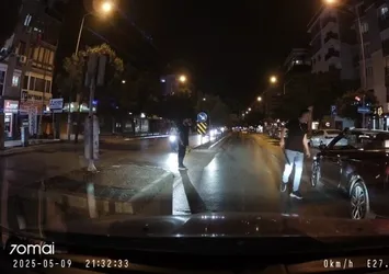 Trafik magandası yakalandı! Tartıştığı kişiye döner bıçağı çekmişti