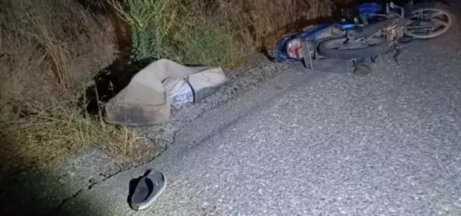 Uşak'ta motor devrildi: Sürücü ağır yaralı