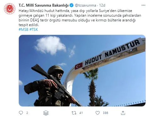 Son dakika: MSB duyurdu: Kırmızı bülten ile aranan DEAŞ’lı terörist yakalandı