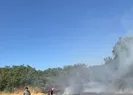 Balıkesirde anız yangını