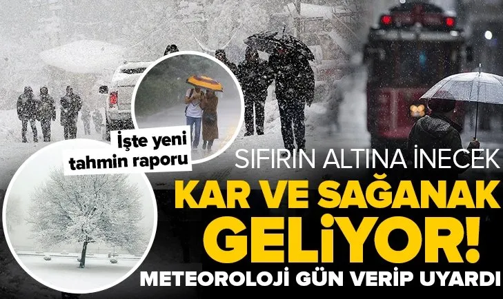 Meteoroloji gün verdi! Kar ve sağanak yağış geliyor! İstanbul Ankara İzmir’de bu hafta hava durumu nasıl olacak?